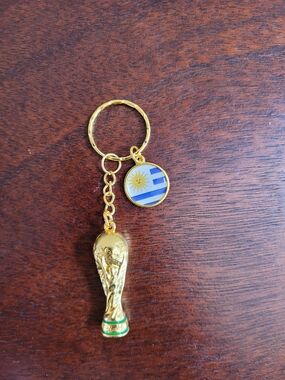 Brand New 2026 Fifa World Cup Trophy Keychain URUGUAY Flag